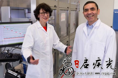 辉瑞疫苗研发合作公司BioNTech联合创始人兼首席执行官Ugur Sahin（右）与妻子Oezlem Tuereci  ... ... ...